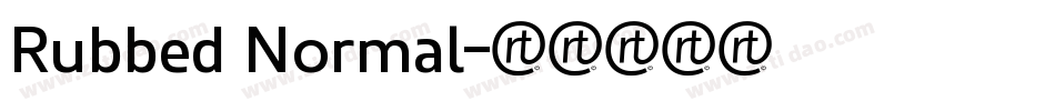 Rubbed Normal字体转换